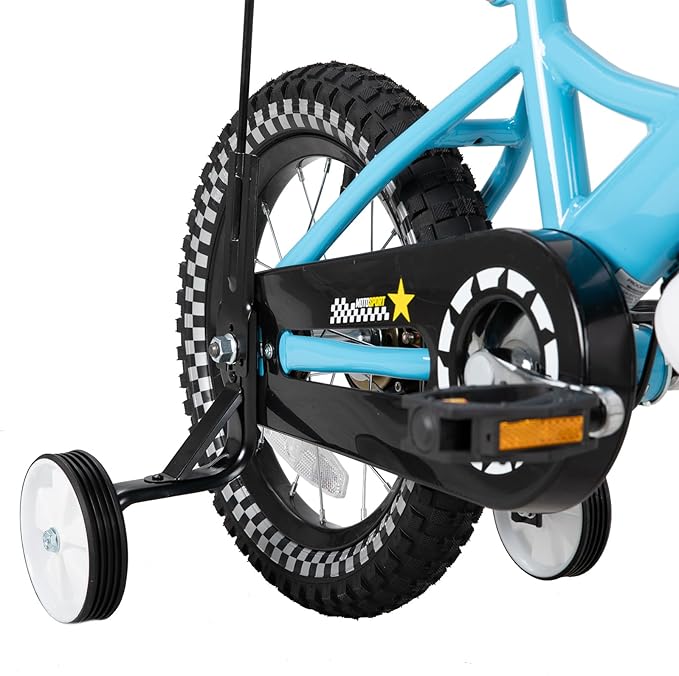 JOYSTAR Kids Bike for 2-7 Years Girls Boys w/o Dual Handbrake 12 14 16 Inch Princess Girls Bike with Training Wheels Doll Seat Streamers Boys Bikes with Flag & Water Bottle, Kids' Bicycle