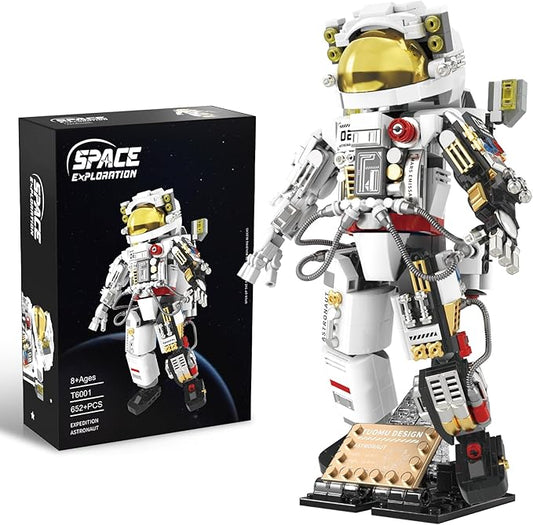 Space Astronaut Building Blocks Set for Adults and Kids, STEM Space Exploration Toy, Astronaut Model, Creative Spaceman Construction Kit, Ideal Christmas and Birthday Gift for Boys and Girls-652pcs