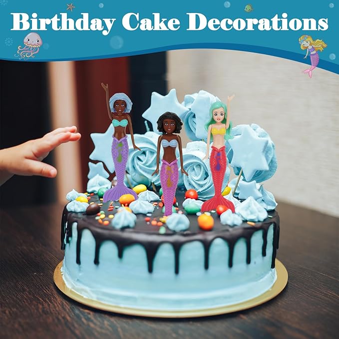 6 PCS Mermaid Dive Toys Set Sinking Pool Bathtub Games Dolls Colorful Underwater Diving Mermaids for Kids Girls Aged 3-12 Non-Repeating Designs for Swimming Skills Training Spring Summer Beach Fun