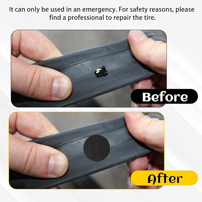 40 PCS Bike Tube Patch Kit, Bike Tire Repair Kit Includes 36 Pc Bicycle Inner Tube Puncture Patches and 4 Pc Metal Rasps Self Adhesive Bicycle Tire Patches for Road Mountain Bikes Cycling Bicycles