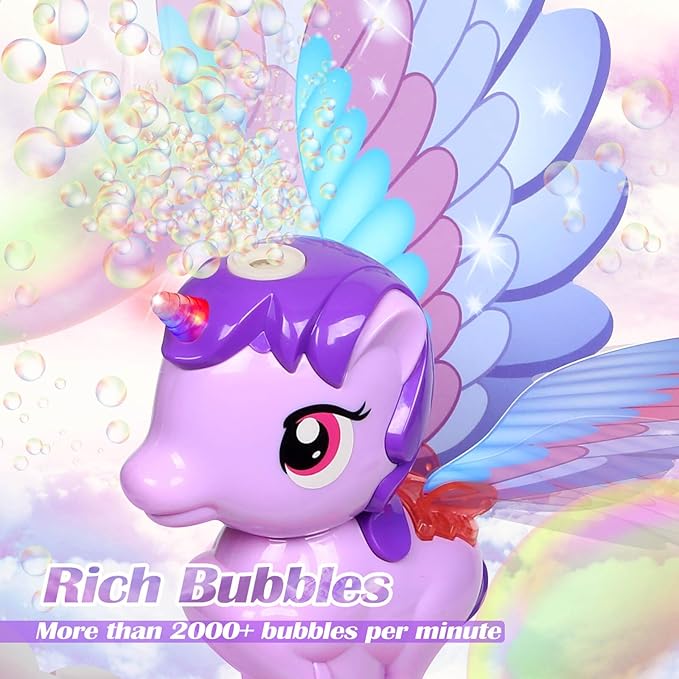 Dolanus Bubble Wands for Kids Toys Ages 3-8 Year Old: Unicorn Toys Princess Wand, Toddler Girl Toy Age 3 4-5 6 Years Old, Outdoor Party Birthday Gifts for 3 4 5 6 7 8 Year Old