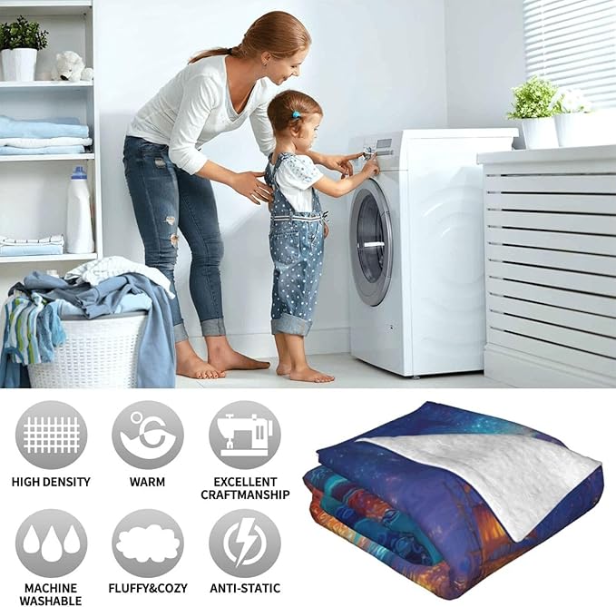 Octopus Blanket Gifts for Women, Ocean Nautical Fleece Blanket Gifts for Boys Girls, Warm Cozy Soft Flannel Throw Stuff for Bed Sofa Couch 60" x 50"