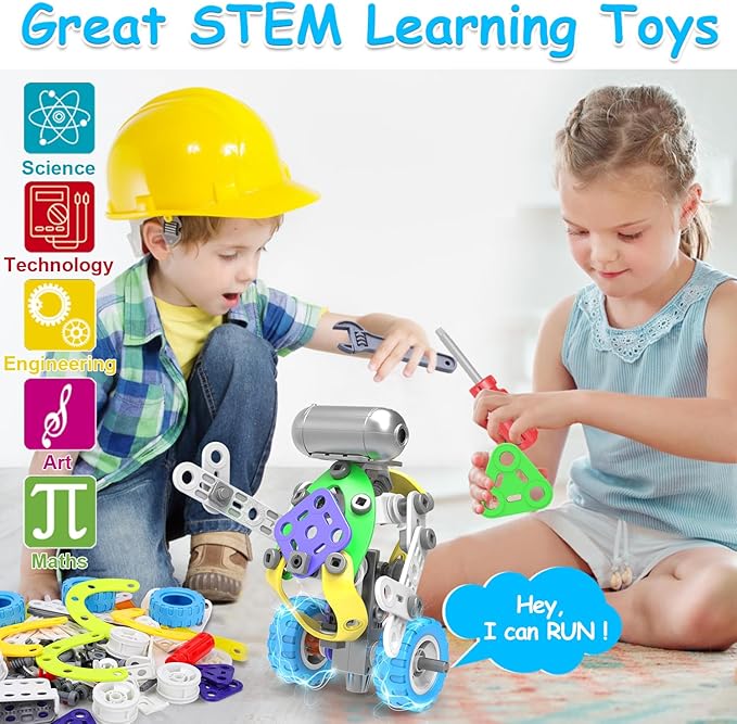 10 in 1 Electric STEM Toys for 5 6 7 8 9+ Year Old Boy Girl Birthday Gifts Educational Building Toys for Kids Ages 4-8 5-7 8-12 Stem Activities Construction Toy for Boys 6-8 8-10 Christmas Idea Gift