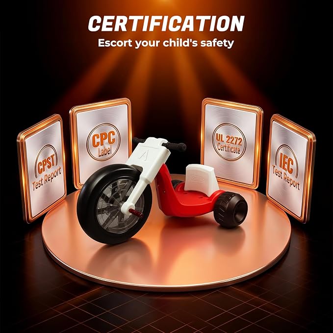 24V Electric Tricycle Toy for Kids 3+ Years, Speed Control 3-6 MPH Max Speed,45 Mins Max Long Lasting, Kids Ride On Car Toy, Adjustable Seat and LED Lights for Gifts