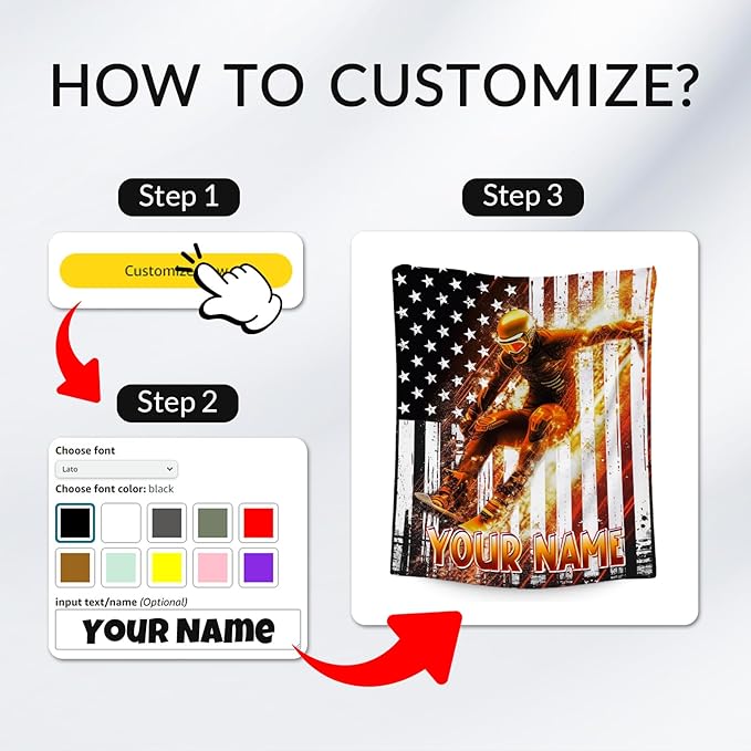 Personalized Blanket for Boys, Kids Blanket for Ski Lovers, Custom Gifts for Boys, Skiing Sports Throw for Kids, Plush Throw for Couch & Bedroom, 60"x80"