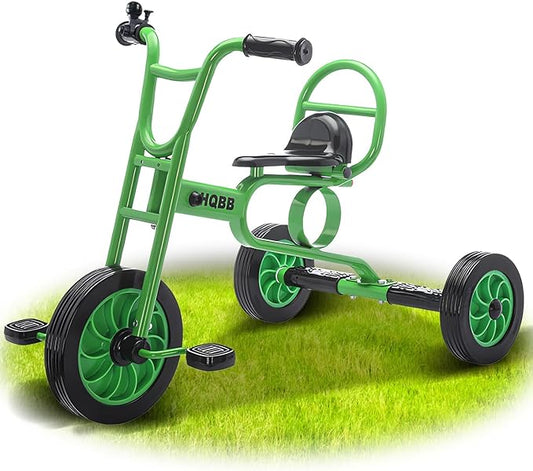 Kids Tricycle for Ages 3+, Preschool Daycare Playground Kids Balance Bike, Home Toddler Trike with Bell and Rubber Wheels, Boys and Girls Indoor/Outdoor Play Equipment