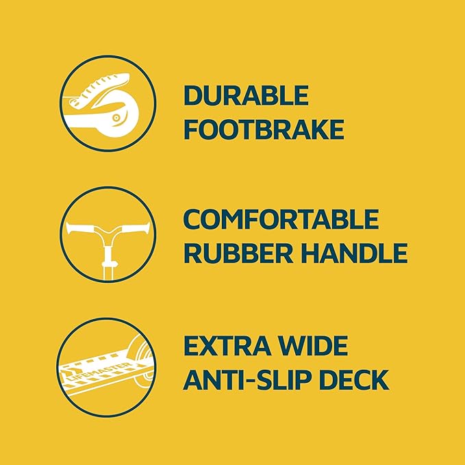 Kids Scooter – Foldable Seat – LED Wheel Lights Illuminate When Rolling – Children and Toddler 3 Wheel Kick Scooter – Adjustable Handlebar – Indoor and Outdoor- by Lifemaster