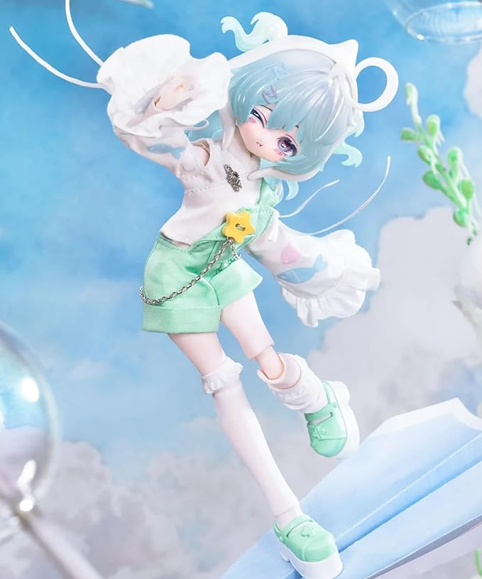 CALEMBOU BJD Blind Box, 1/8 Bonnie Fortune Small Sign Spirit Series 20cm Ball Jointed Doll, Cute Dress Up Doll with Joints, Collection Action Figure for Birthday Christmas