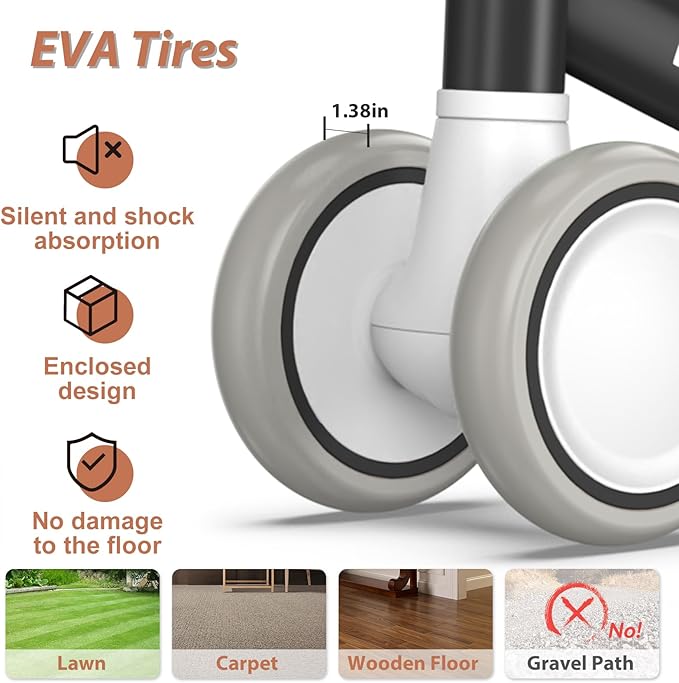 Liberry Baby Balance Bike with Adjustable Seat, Toddler First Ride-On Toy for 1-2 Year Old, Boys Christmas & Birthday Gift