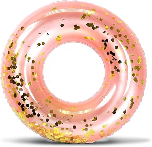 CoTa Global Inflatable Pool Float Tube Confetti Premium Swim Ring Heavy Duty Vinyl Flotation Pool Floats Toy for The Beach, Party, Vacation, UV Resistant - Pool Party