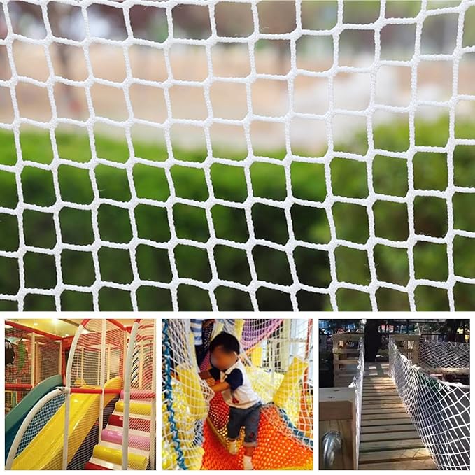 Climbing Cargo Net for Kids Outdoor Balcony Safety Net Rope Netting Playground Climbing Net Stairway Railing Safety Net for Children Pets Toys Knotless Polyester Sports Netting