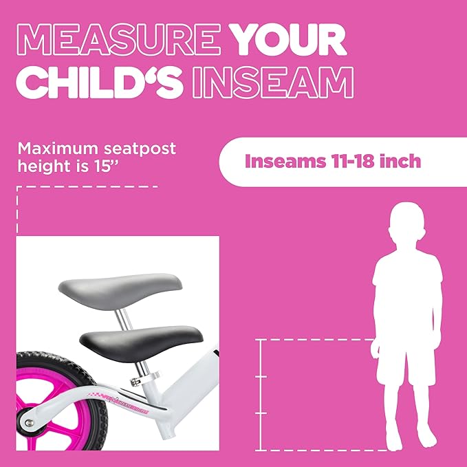 Aluminum Balance Bike for Kids and Toddlers - Lightweight 4LBS - Toddler Bike - No Pedal Training Bicycle - Bikes for 18 Months to 6 Year Old - for 2 3 4 5 Years Old - Pink