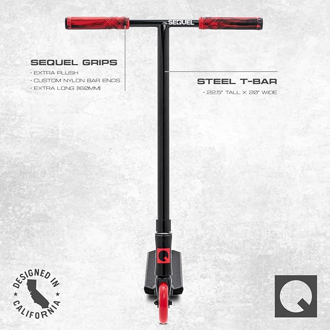 Sequel Ignite Stunt Scooter, Pro Complete Trick Scooter for Kids 8+, Beginner Skatepark BMX Scooter