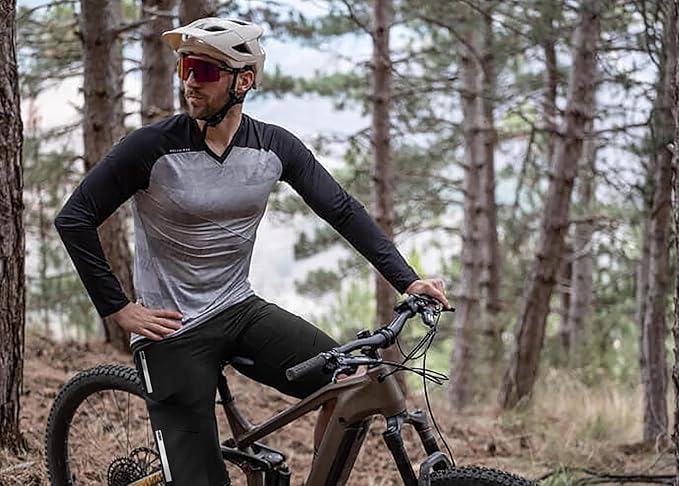 Lo.gas Mountain Bike Shorts for Men,3D Padded Loose-fit Cycling Biking Bicycle Shorts Mens with Underwear Zipper Pockets