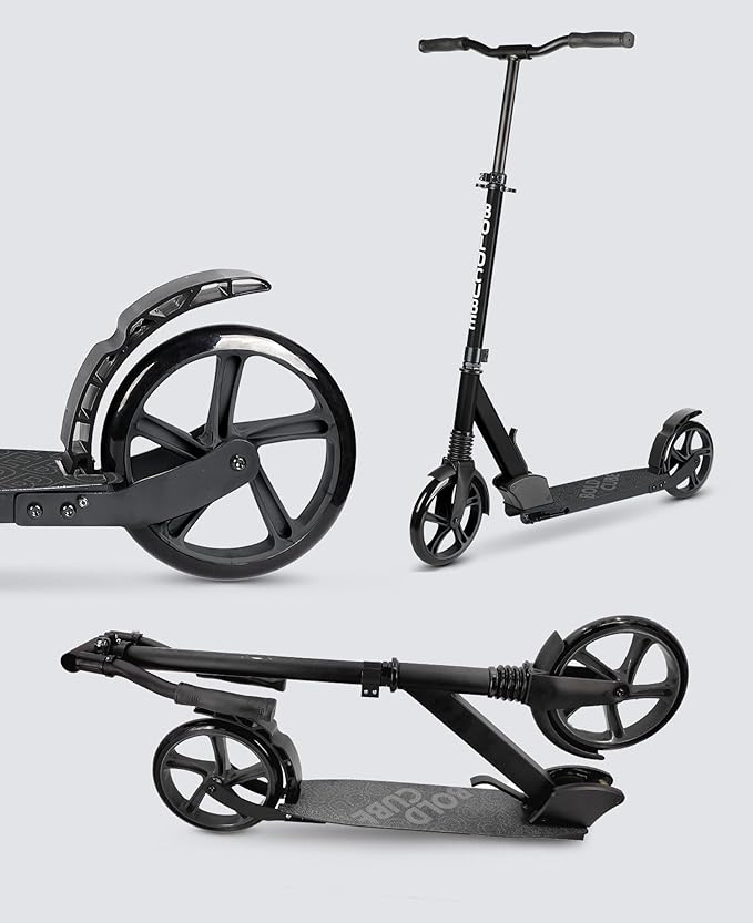 Big 2 Wheeler | Scooter for Kids & Teens Ages 7+ Years | Play & Commute | Front Suspension Fit with 200MM Wheels | Height Adjustable 86 to 111 cm