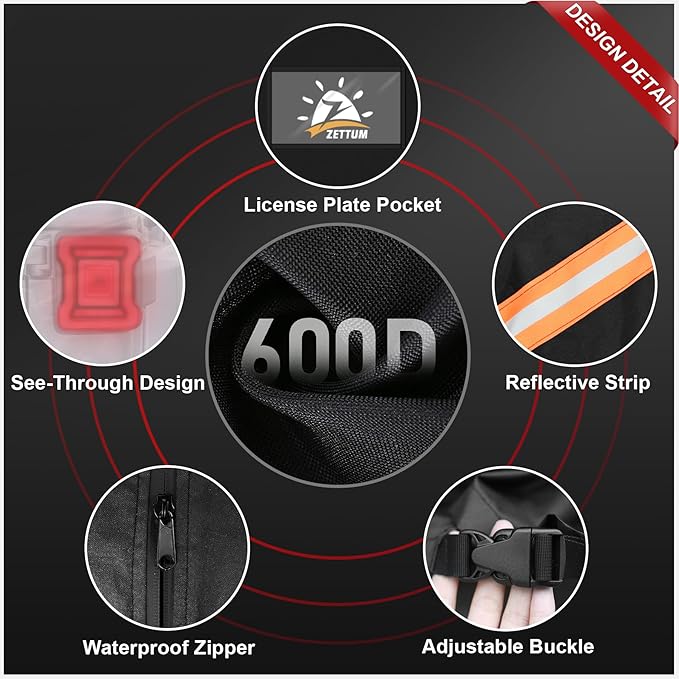 Bike Cover for Transport 3 Bike - 600D Travel Bike Covers for Bikes on Rear Bike Rack Heavy Duty & Waterproof, Outdoor Full Bicycle Rack Cover for 3 Bikes on Car Hitch Storage (Clear)