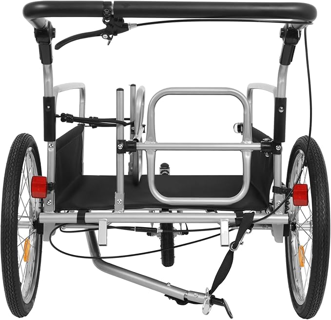 3-in-1 Heavy-Duty Bike Cargo Trailer, Bike Trailer Cargo for E-Bikes, 110lb Capacity with Suspension, & Lockable Brake, Bicycle Trailer Cargo, Ebike Trailer