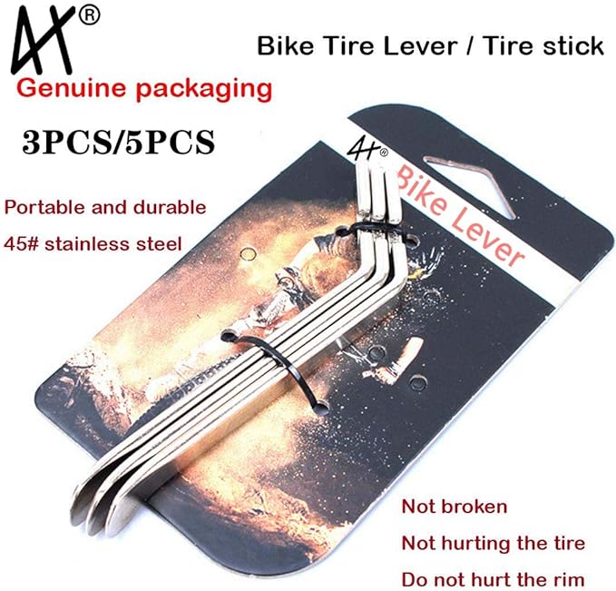Premium Bicycle Tire Lever Tyre Spoon Iron Changing Tool, Bike Tire Levers Premium Stainless Steel Levers to Repair Bike Tube, Best Tire Changing Tool