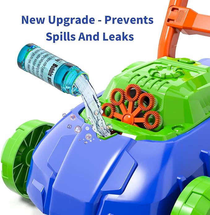 Bennol Bubble Lawn Mower for Toddlers, Kids Automatic Bubble Blower Maker Machine, Outdoor Gardening Push Toys, Christmas Birthday Gifts for Preschool Baby Boys Girls