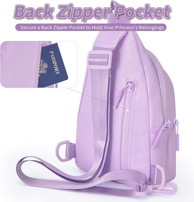 Birthday Gifts for 3 4 5 6 7 8 9 10 11 12 13 14 15 16 Year Old Girls,Crossbody Sling Bag Backpack Fanny Pack Purse for Teen Girl Kid Daughter Sister Her,Cute Trendy Stuff - Lavender,A
