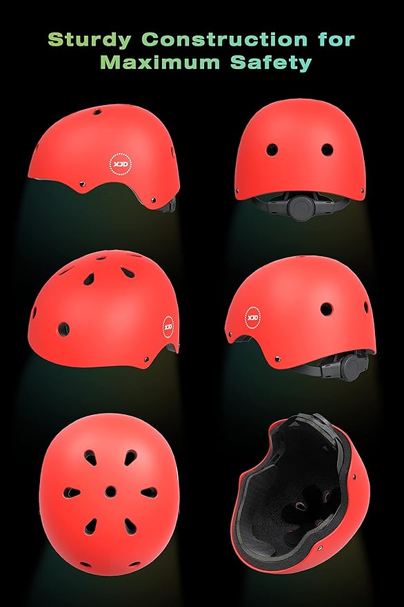 XJD Kids Bike Helmet,Multi-Sport Protective Gear Set for 3-5-8-14 Years Boys Girls with Knee and Elbow Pads Wrist Guards fit Roller Skates,Cycling,Skateboarding,Christmas Birthday Gifts for Kids