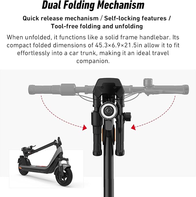 NIU K100P/K200F/K300P Electric Scooter Adults - E Scooter with Suspension, 600-900W Peak Power, 18-34 Miles Max Range, Top Speed 17.4-20MPH, Commuting E-Scooter, Folding Handlebars(Only K200F)