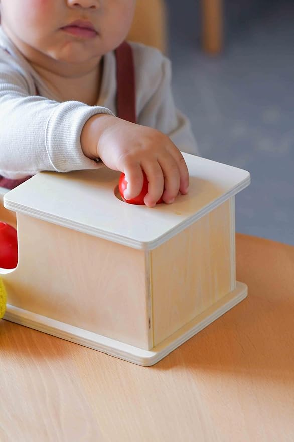 Adena Montessori Wooden Toy for 6-12 Month Baby 3 Balls,Sorting and Stacking Colorful Learning Education Toy for Toddler Kid 1-2 Year Old, Preschool Girl and Boy Gift Full Size Textures