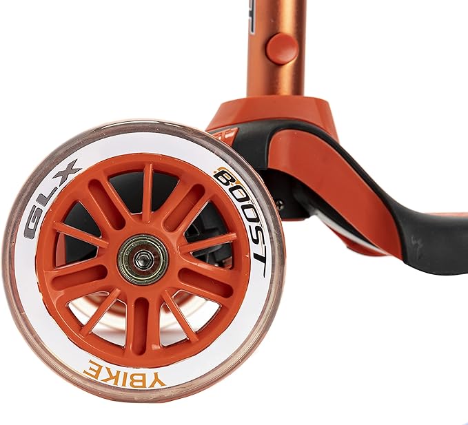 YBIKE GLX Boost Scooter with Adjustable Steering and Handlebar Height for Kids