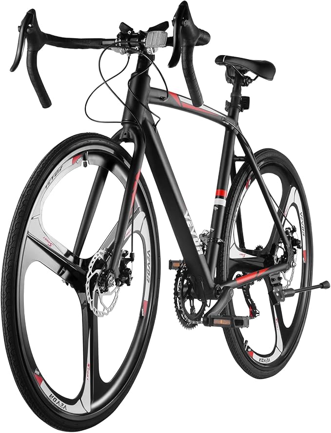VEVOR Road Bike, 700C Wheels Racing Bike, Shimano Drivetrain City Commuter Road Bicycle, Urban Adult Sport Bicycle with Drop Bar, for Men and Women
