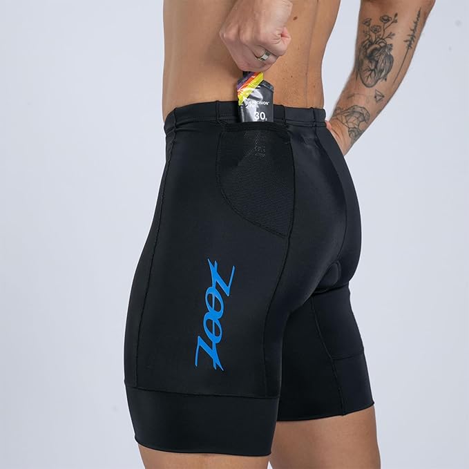Zoot Men’s Core 7-Inch Tri Shorts, Quick Dry Performance Triathlon Shorts with Cycling Chamois Pad, Pockets & UPF 50+ Fabric