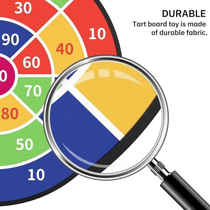 TEMI 29" Large Dart Board for Kids, Boys Toys Dartboards with 20 Balls, Indoor and Outdoor Sport Fun Party Play Game Toys, Birthday Gifts for Boys Girls 3 4 5 6 7 8 9 10 11 12 Years Old