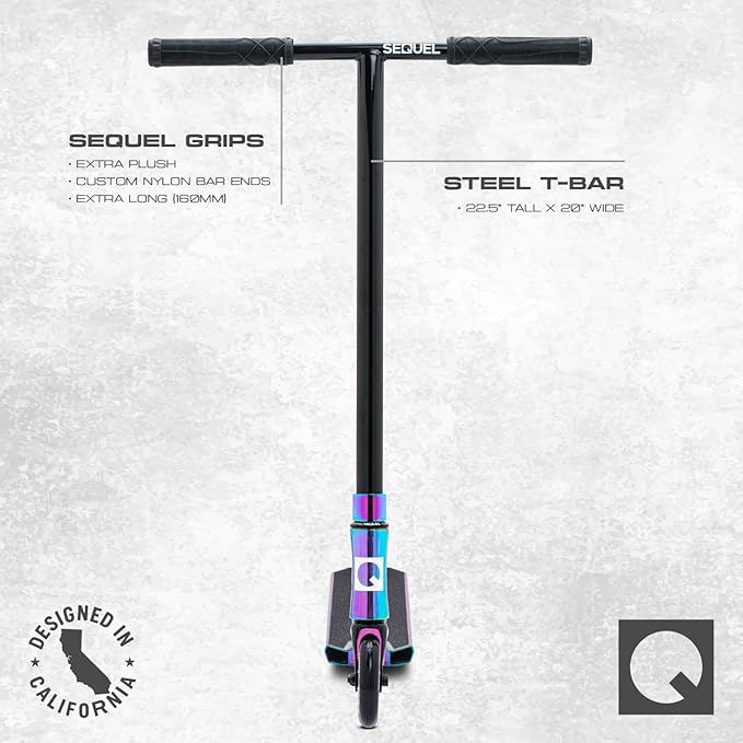 Sequel Ignite Stunt Scooter, Pro Complete Trick Scooter for Kids 8+, Beginner Skatepark BMX Scooter