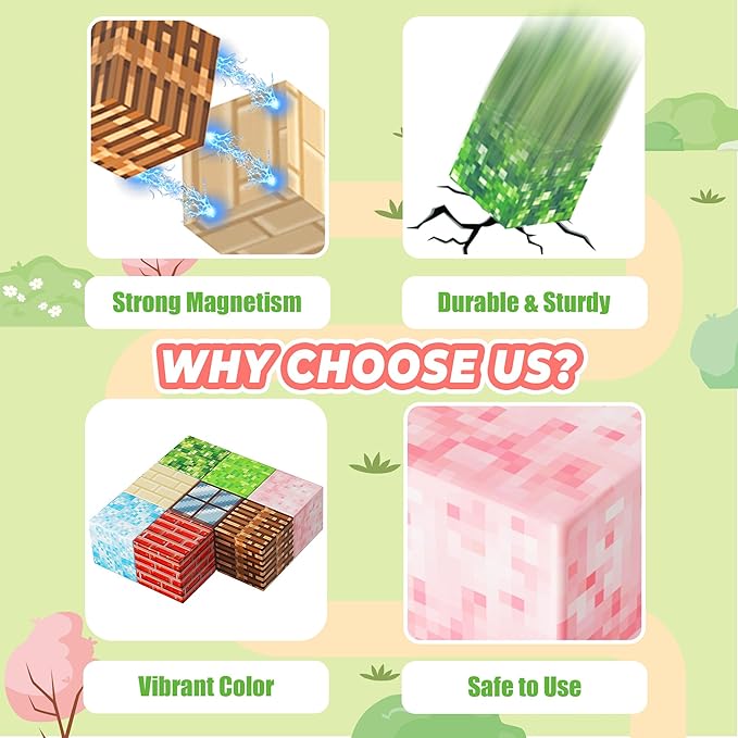 VigorFun Magnetic Blocks, Courtyard Magnet World Building Set- STEM Montessori Sensory Toys for Toddlers Boys Girls Birthday Gifts, Construction Toys for 3 4 5 6 7 8+ Year Old Kids