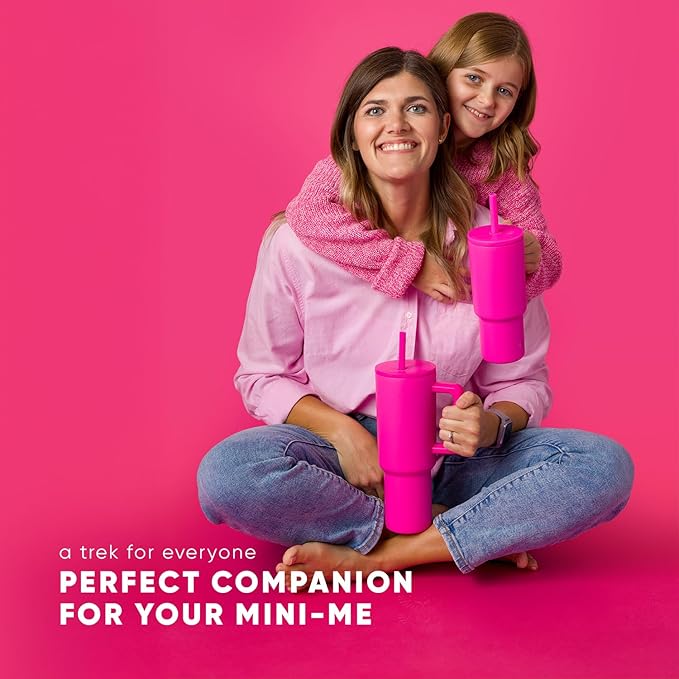 Simple Modern Kids 24 oz Tumbler with Handle and Silicone Straw Lid | Spill Proof and Leak Resistant | Reusable Stainless Steel Bottle | Gift for Kids Boys Girls | Trek Collection | Midnight Black