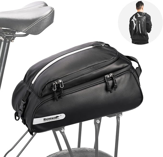 Bike Trunk Bag Bike Pannier Bag Bike Rear Seat Bag Waterproof Bicycle Cargo Rack Saddle Bag Commuter Bag Shoulder Bag Laptop Pannier Rack Bicycle Bag