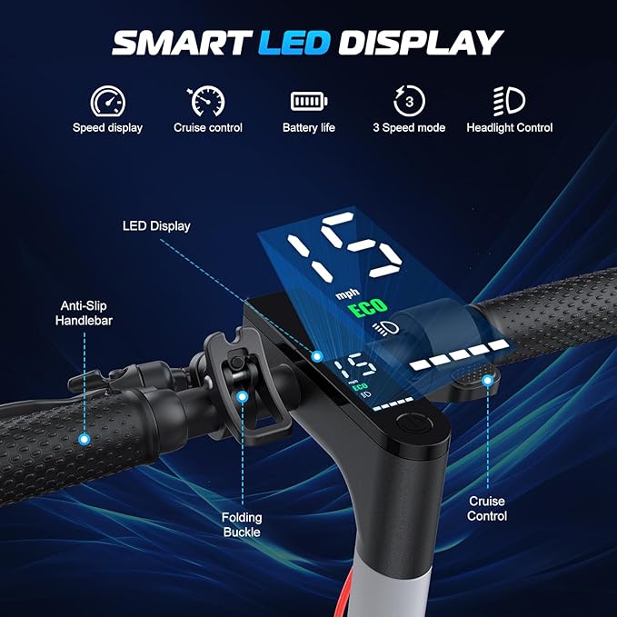 Caroma Electric Scooter Adults, Powerful 350W/500W/750W Motor, Top Speed 20/25 Mph & 18/25/30 Miles Range, 8.5" Solid Tires, Cruise Control E Scooter for Adults (Multiple Options)