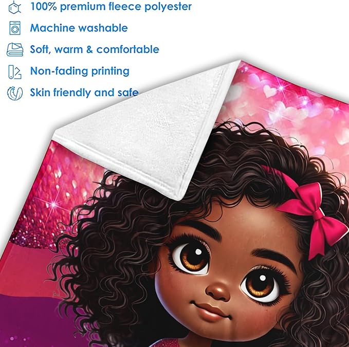 Personalized Baby Blanket, Custom Photo Kids Blanket with Name, Cute Glitter Dress Design, Soft Plush Throw Blanket, for Baby Girl