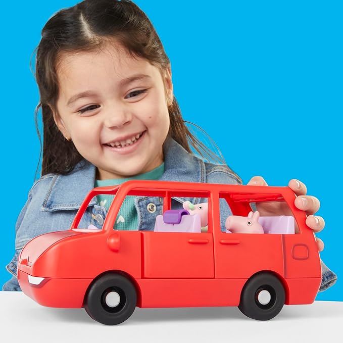 Peppa Pig Peppa's Big Family Car with 2 Figures (Fits 5), Toy Car Playset for Girls and Boys, Kids, Ages 3+