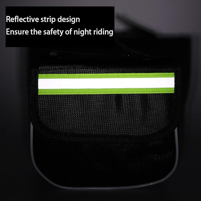 UNICOLD Waterproof Bicycle Storage Bags Reflective Phone Mount Top Tube Bag Bike Phone Case Holder Accessories Cycling Pouch Compatible with iPhone 15,14, 13, 12, Samsung Galaxy Ultra phones Fit 6.5”