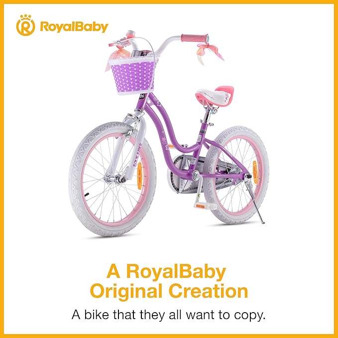 RoyalBaby Girls Bike Classic & EZ Kids Bike, Balance and Pedal Bicycle, 12 14 16 18 20 Inch Toddlers to Big Kids 3-10 Years