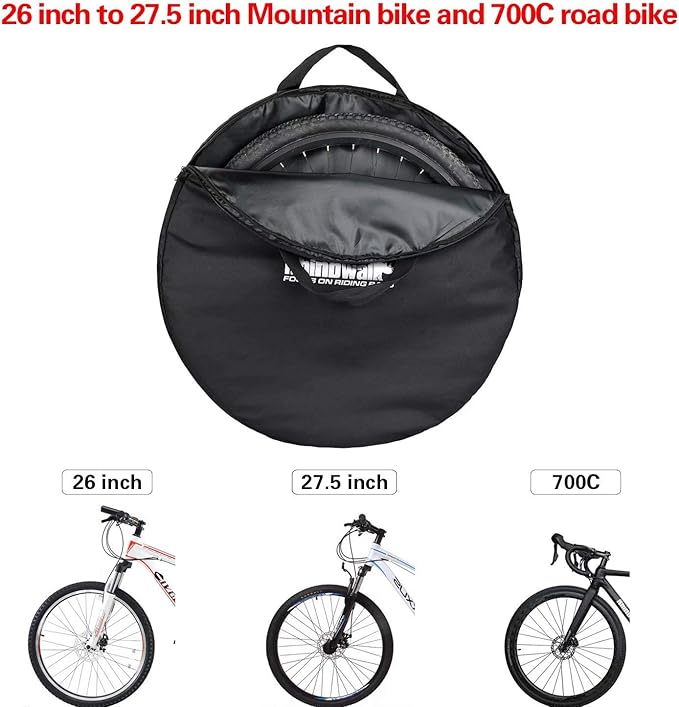Rhinowalk Bike Wheel Bag Wheelset Carrying Bag 26 to 29 inch MTB Mountain Bike/700C Road Bike Wheel Travel Case