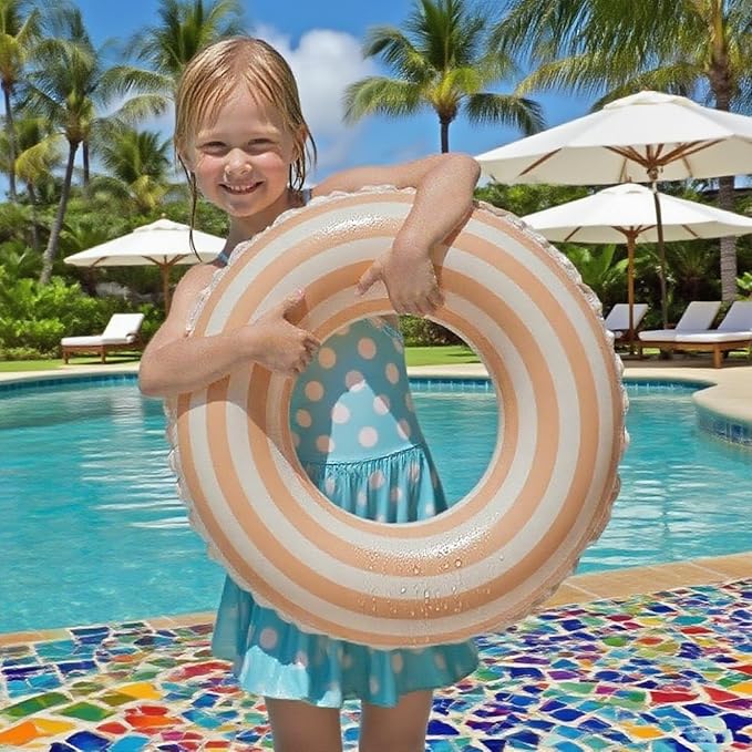 Pool Floats Swimming Rings for Kids, Age 5-10 Inflatable Swim Tubes Ring Toys with 11" Inner, Beach Inflatable Tubes Floaties Toys for Kids Adults