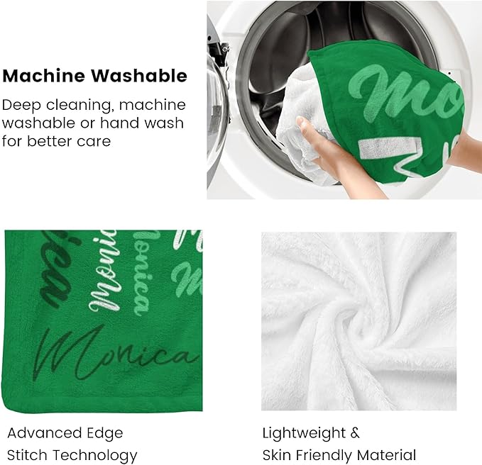 Name Blanket Personalized Blanket for Adult Kids Flannel Customize Throw Blanket Custom (Color 22, 60 x 80 Inches)