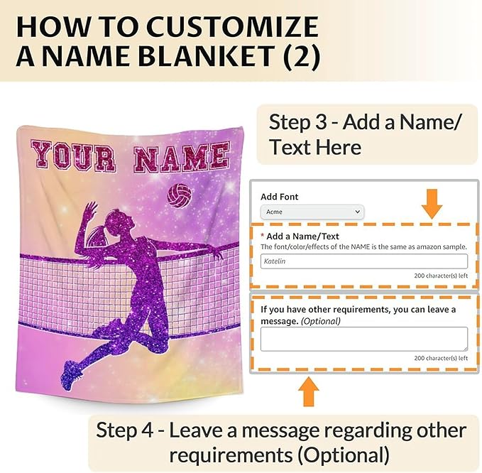 Custom Volleyball Blanket Gifts for Girls- 40x50 Inches Sport Throw Blanket for Babies Kids Teens- Personalized Pink Soft Fuzzy Nap Blankets for Couch Sofa Bed