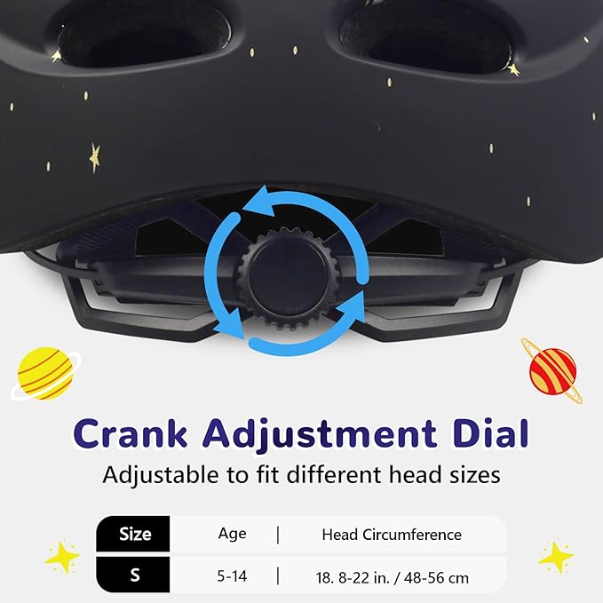 Kids/Youth Bike Helmet for Boys Girls and Teens, Adjustable and Multi-Sport for Bicycle, Kick Scooter, Skateboard, Roller/Inline Skate