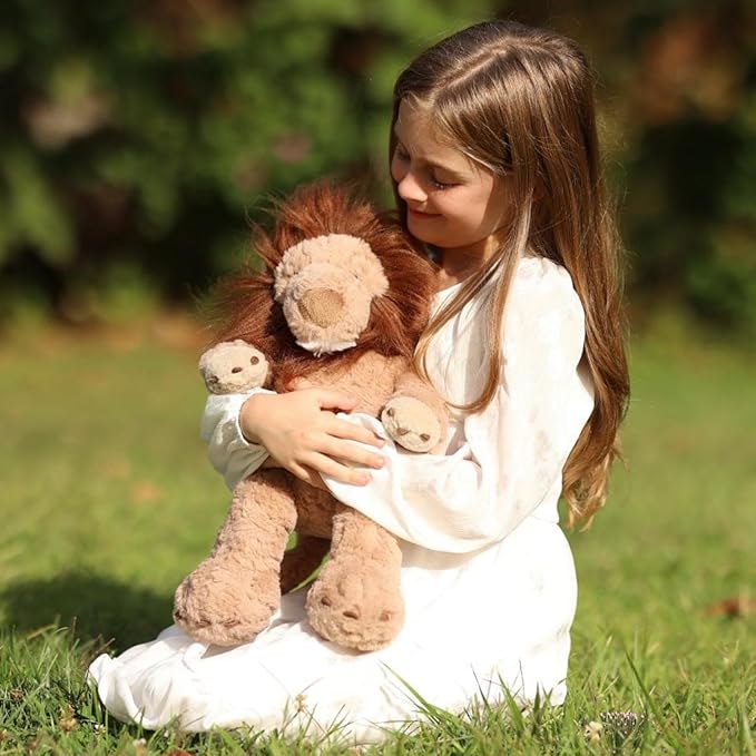 MaoGoLan Cute Lion Stuffed Animal 17.7 inch - Cozy Lion Plush with Fluffy Mane- Large Snuggly Zoo Safari Stuffed Animal Toys Gift for Kids,Boys,Girls,Lion Lover