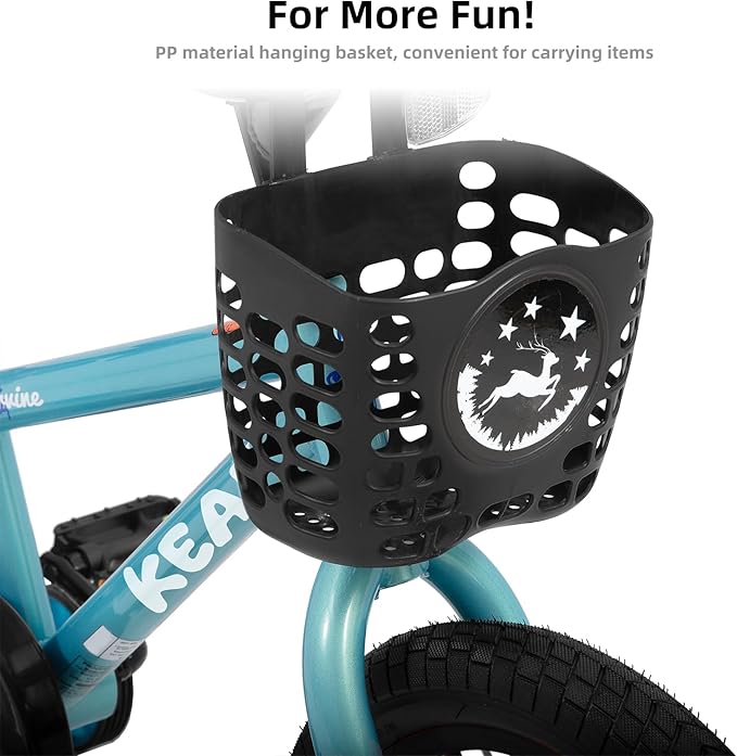 KEANO Cervine 14 16 20 Inch Kids Bike for Boys Girls Ages 3-10 Years, 14 16 Inch Toddler BMX Bikes with Training Wheels and Basket, 20 in Children Bicycles with Kickstand
