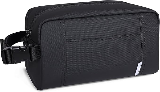 NOL Natural Organic Lifestyle Freezable Snack Bag, Leakproof Cooler Lunch Bag, Reusable, Zip Closure with Buckle Handle Nylon Waterproof Snack Box for Work Travel-Black