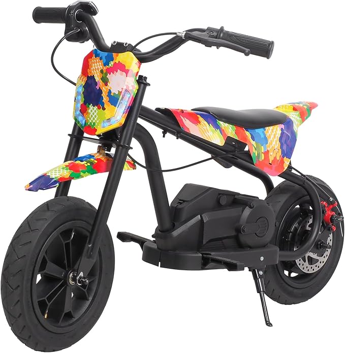 Electric Dirt Bike, 24V 250W Electric Dirt Bike for Adults, Electric Dirt Bikes with Up to 9.32-13 MPH & 6.84-9.32 Miles Long-Range, Electric Toddler Motorcycle for Kids Boys Girls Gift, Ages 5-12