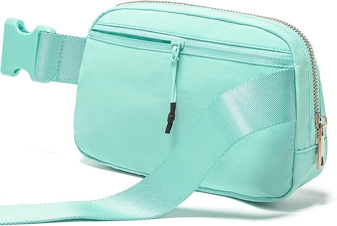 Gitus Belt Bag Fanny Pack Crossbody Bags with Initial Letter Patch Cute Stuff Birthday Gifts for Teenager Girls Trendy Preppy Stuff for Teen Girls Cool Stuff for Teens (Mint Green-K)